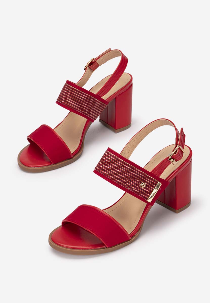 Ženski sandali Claina Rdeča