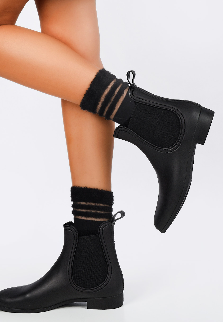 Škorenj de cauciuc Brigitta Negre