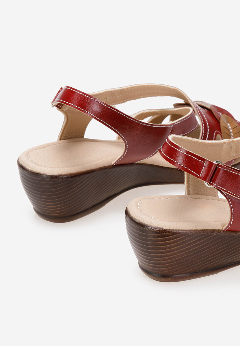 Ženski sandali Meliana Vinsko rdeča