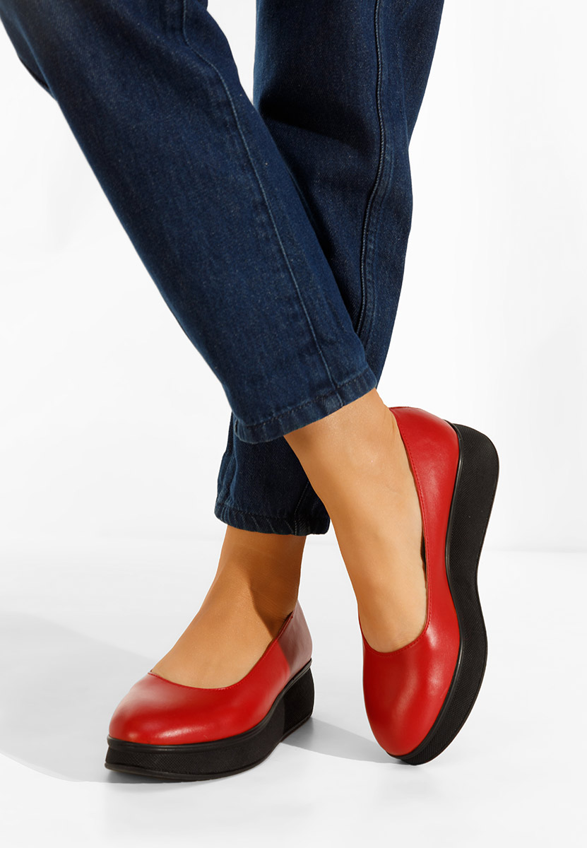 Čevlji s platformo Cantoria rdeča