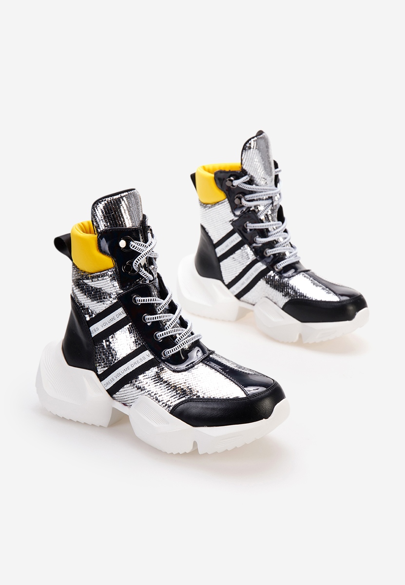 Sneakers High-Top srebrne Caserio V3