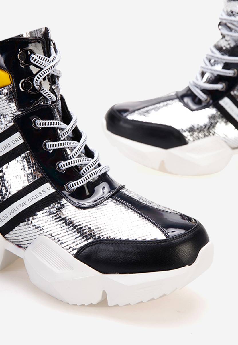 Sneakers High-Top srebrne Caserio V3