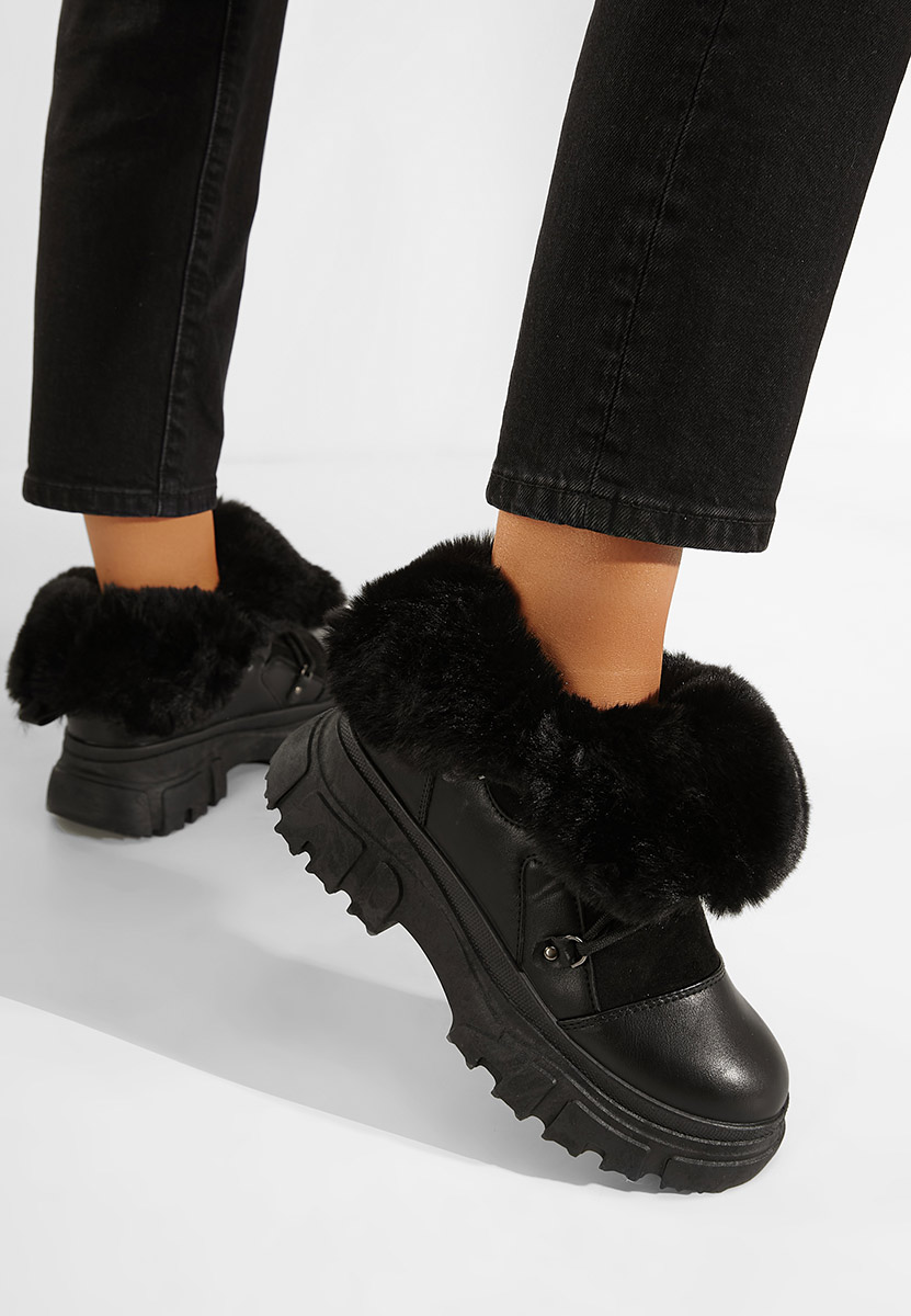 Dámske zimné topánky Fralesia črna