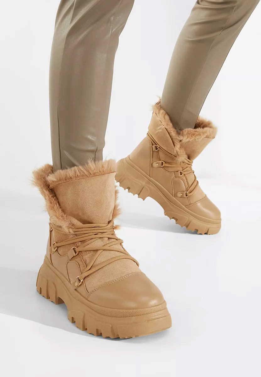 Gležnjarji z vezalkami Kaki Fralesia