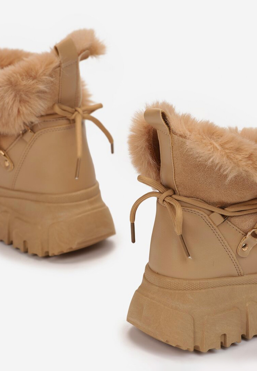 Gležnjarji z vezalkami Kaki Fralesia