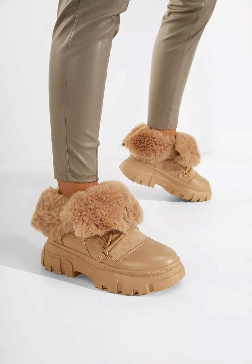 Gležnjarji z vezalkami Kaki Fralesia