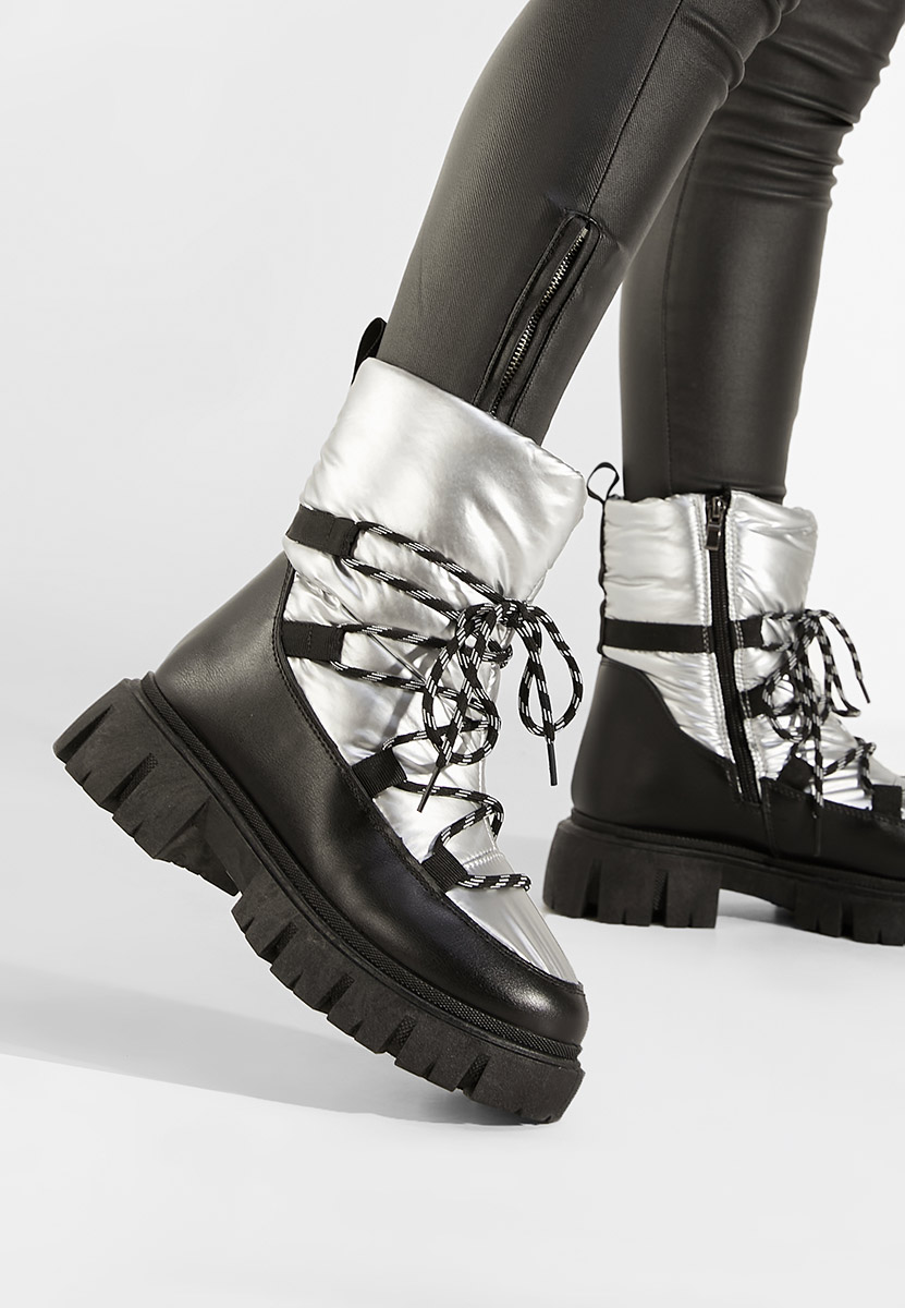 Ženski škornji za sneg Srebrne Abaira