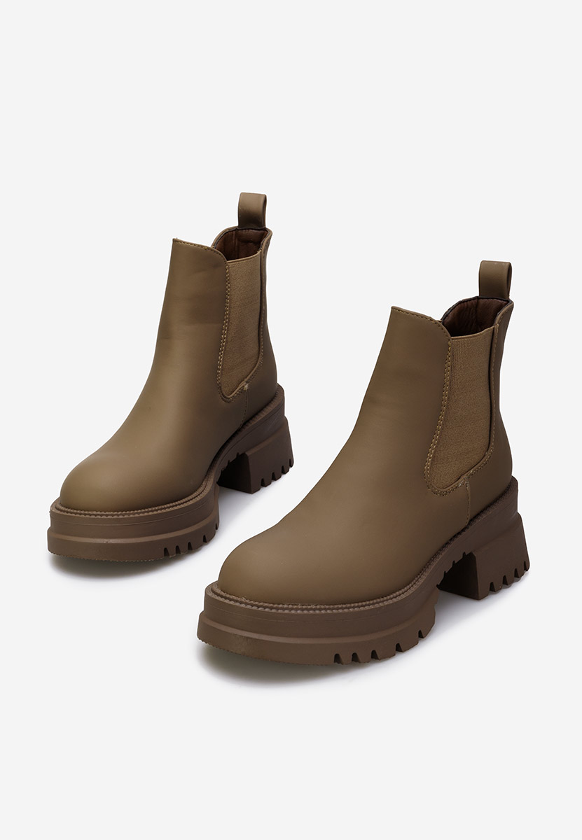 Ženski gležnjari Kaki Rina