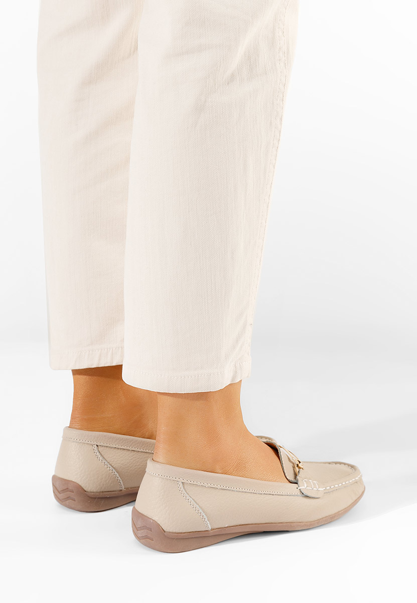 Usnjeni mokasini Celetina Bež