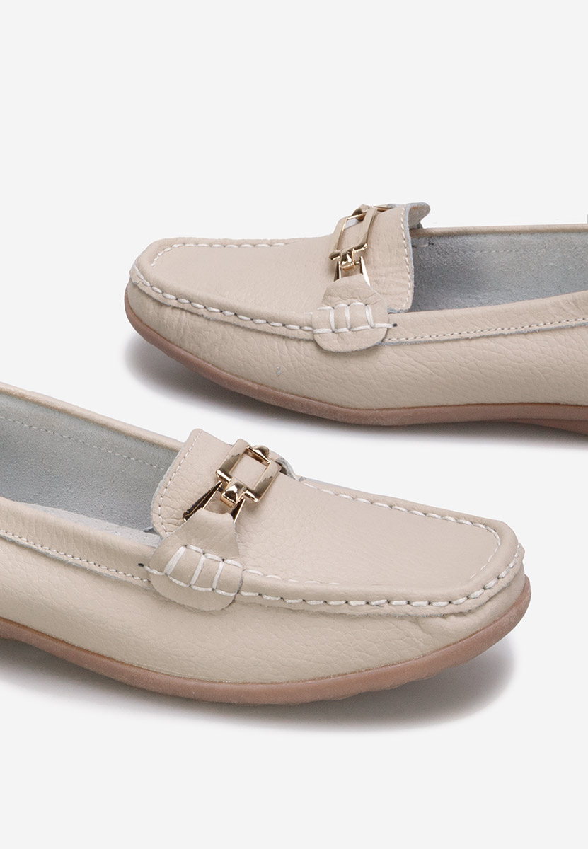 Usnjeni mokasini Celetina Bež