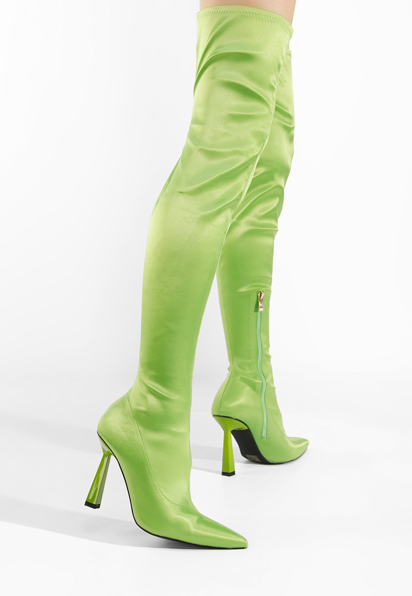 Škornji s peto Zelena Mina