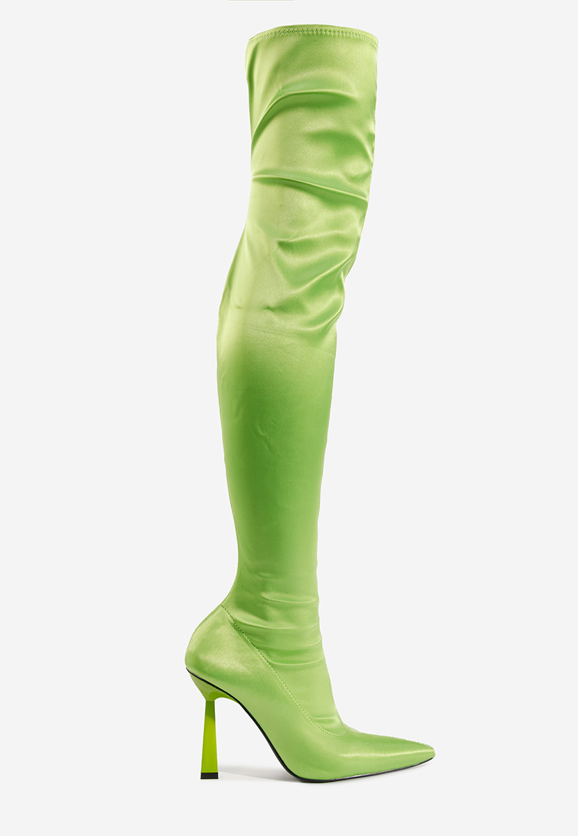 Škornji s peto Zelena Mina