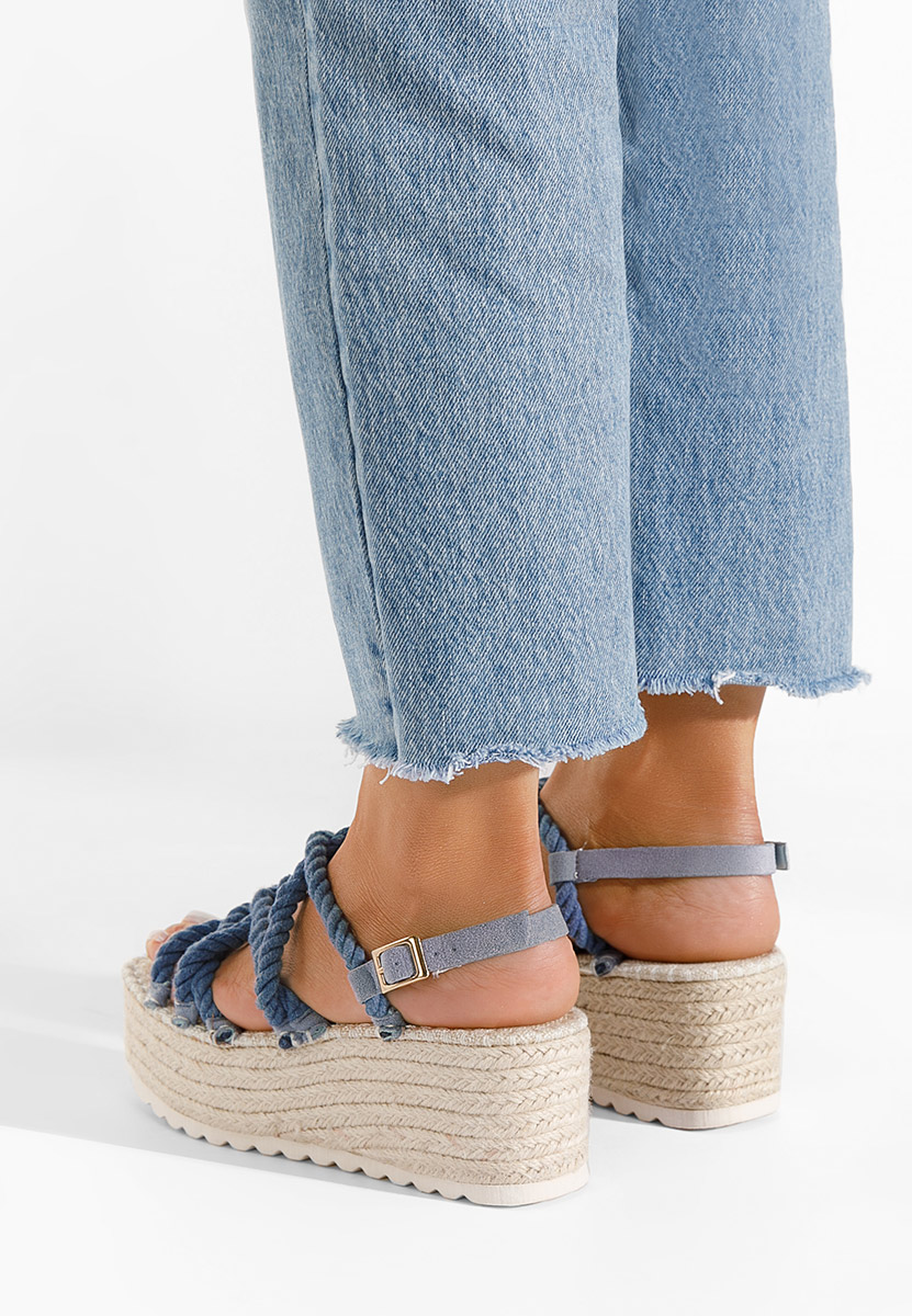 Espadrile s platformo Apia Modra