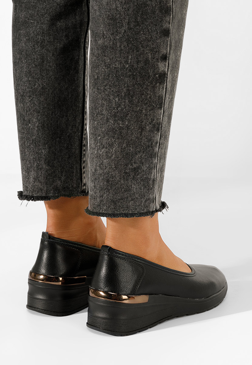 Čevlji s platformo črna Morgan