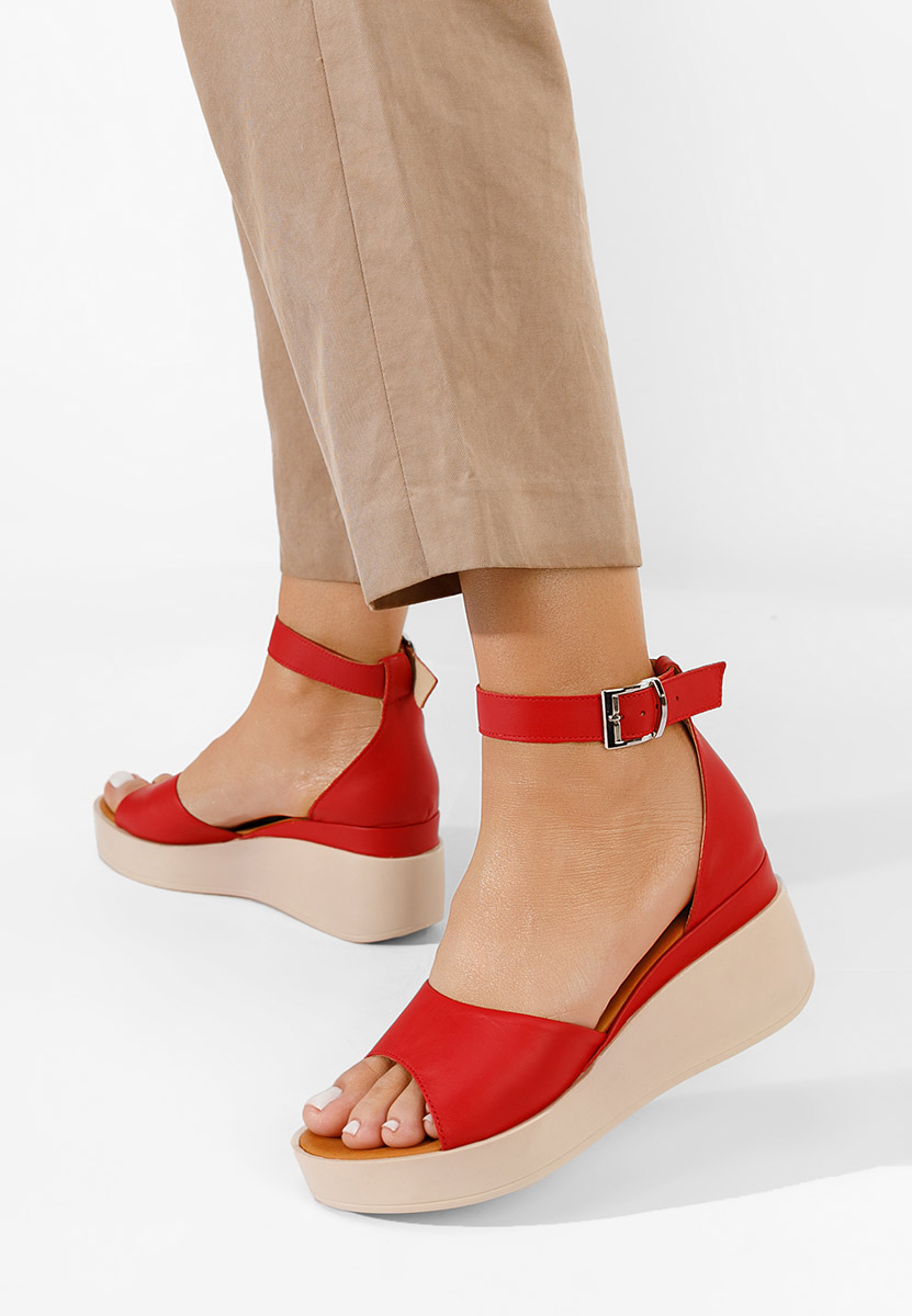 Ženski sandali Salegia Rdeča