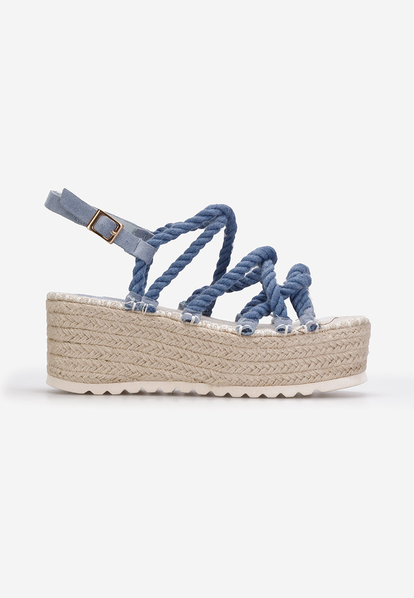 Espadrile s platformo Apia Modra