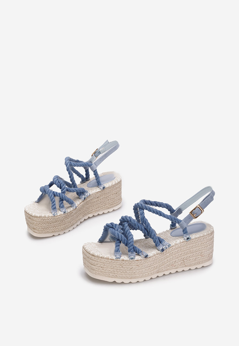 Espadrile s platformo Apia Modra