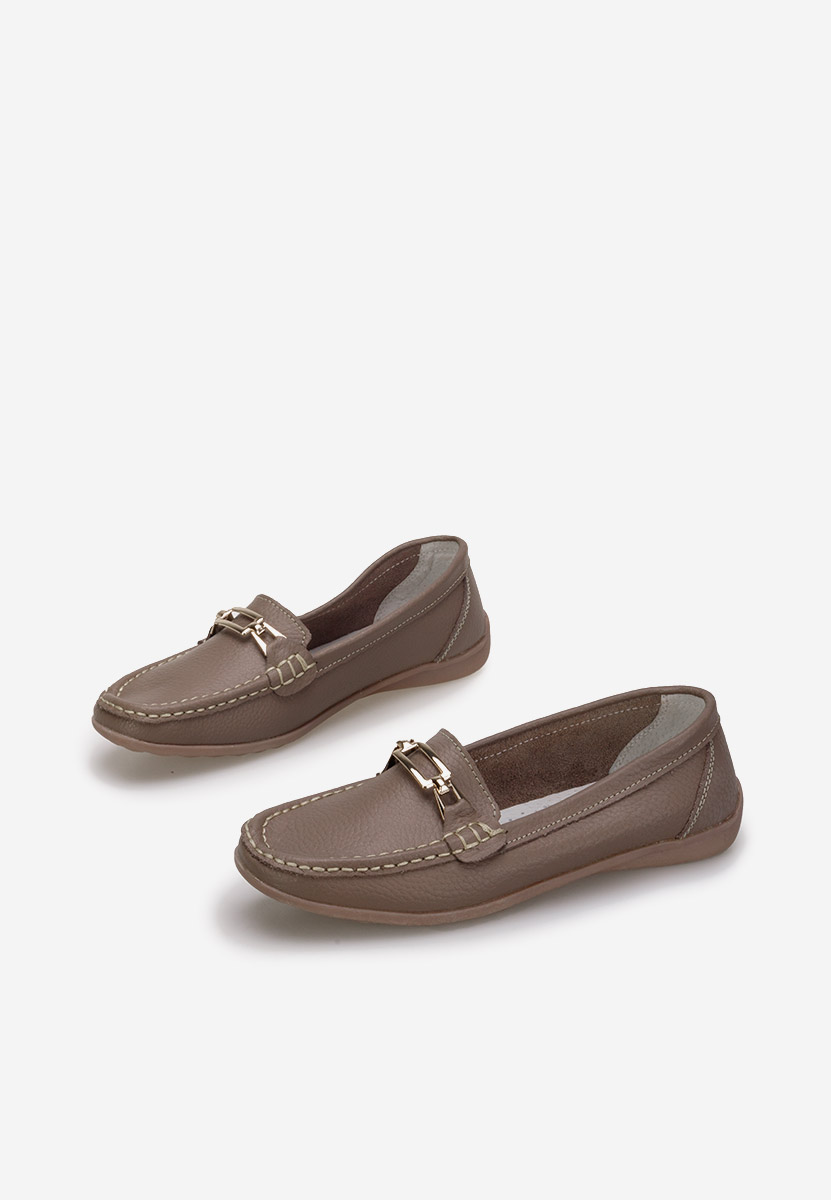 Usnjeni mokasini Celetina Kaki