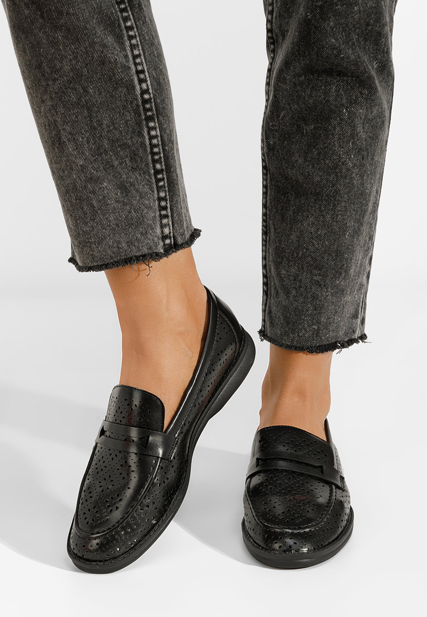 Ženski mokasini Valtera črna