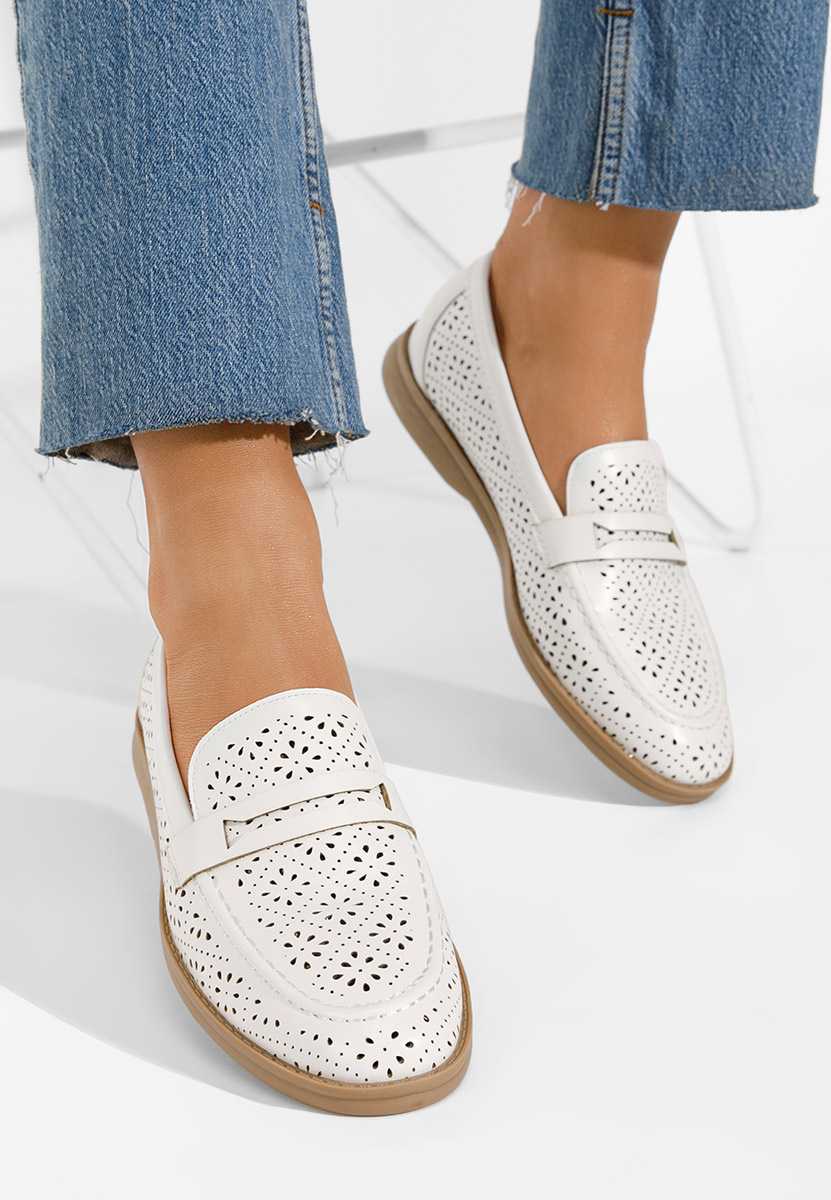 Ženski mokasini Valtera Bela