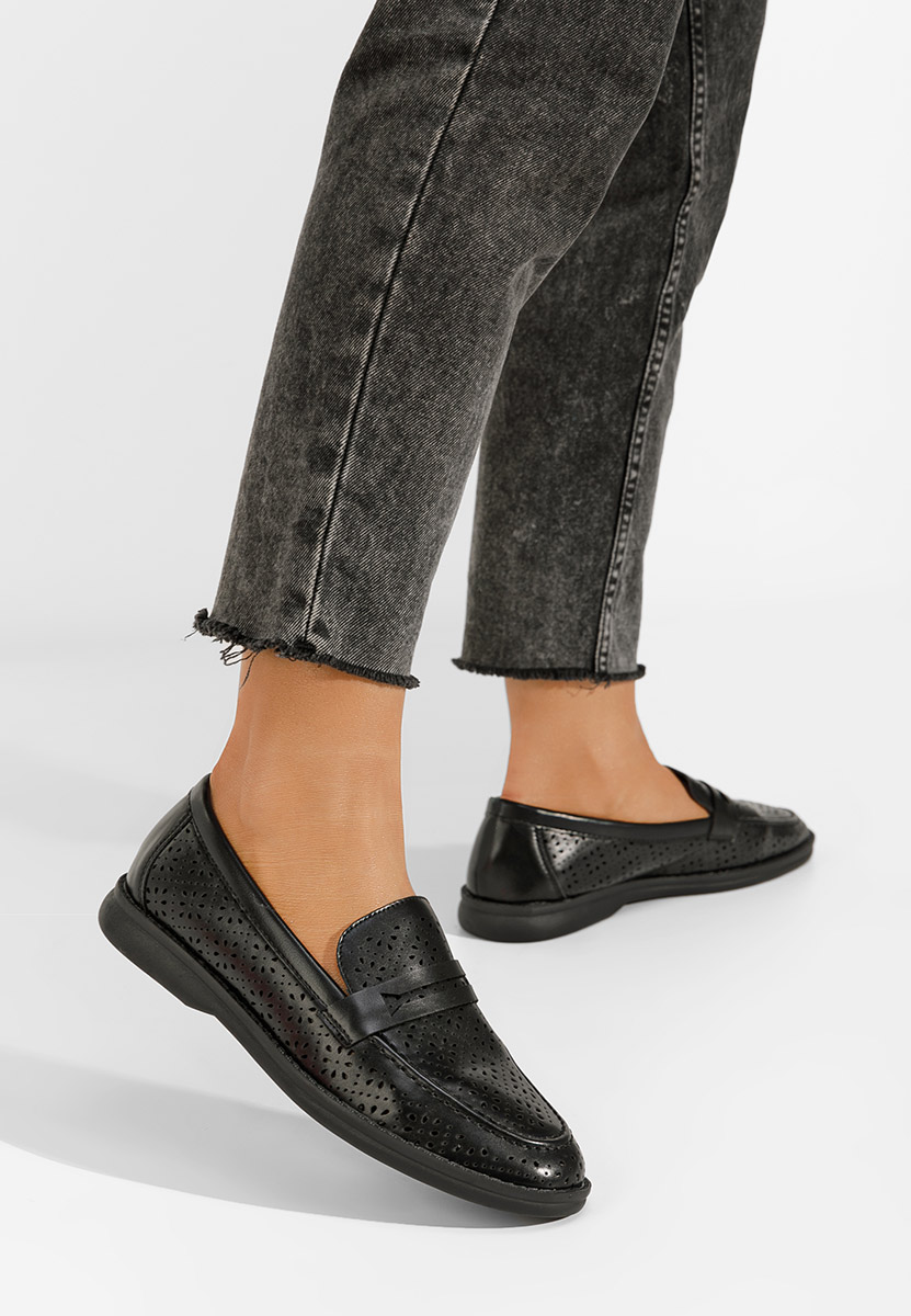 Ženski mokasini Valtera črna