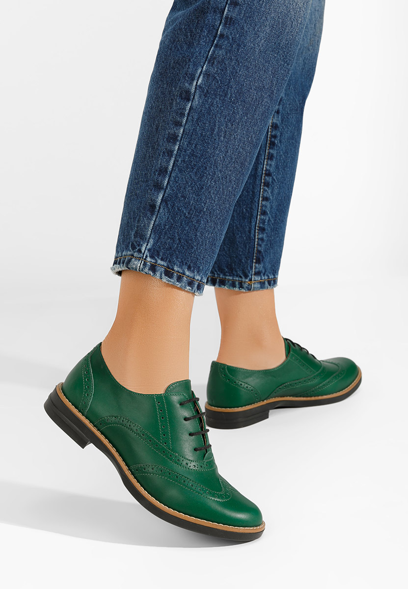 Brogue čevlji Emily Zelena