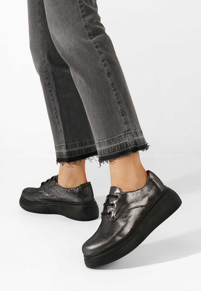 Ženski nizki čevelj Amelise Srebrne