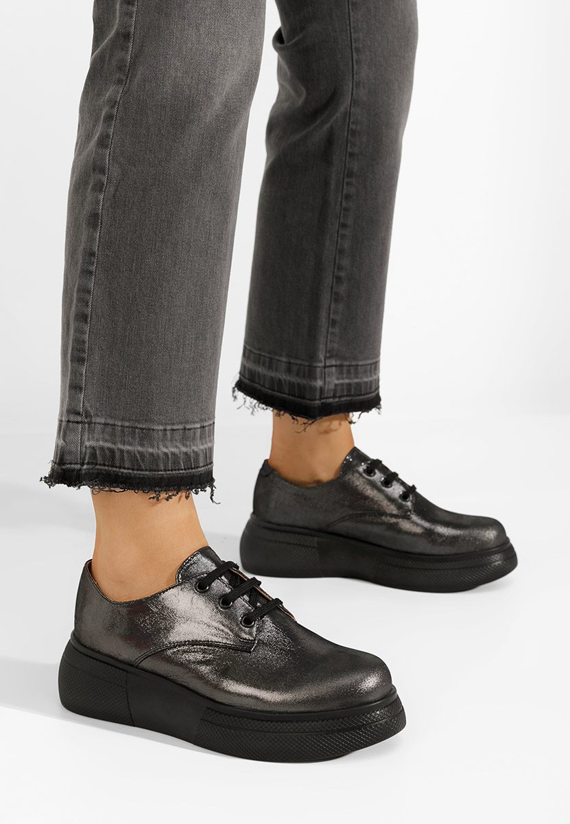 Ženski nizki čevelj Amelise Srebrne