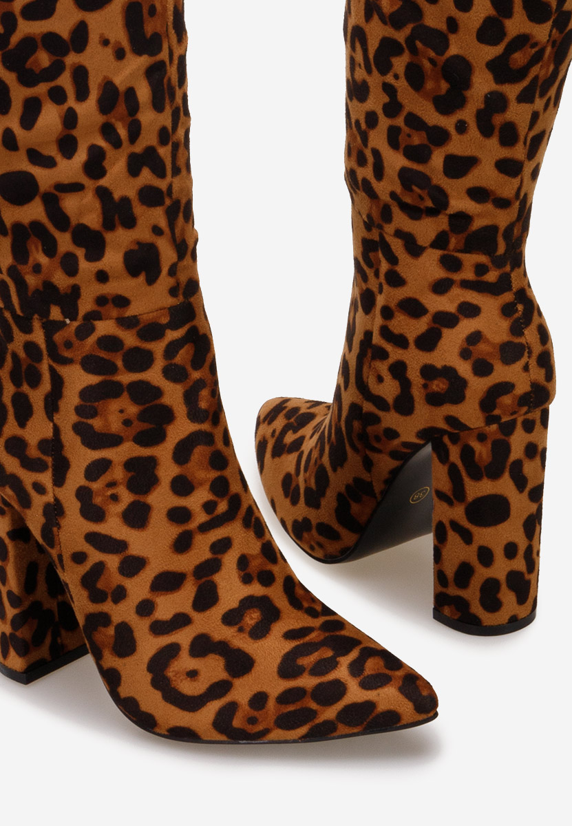 Škornji s peto Zentha Leopardi