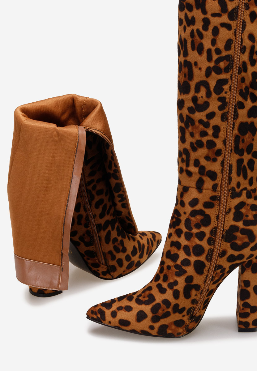 Škornji s peto Zentha Leopardi