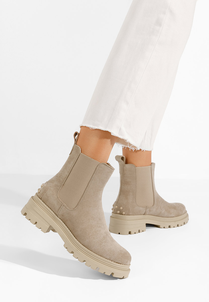 Ženski gležnjari Sallia Bež