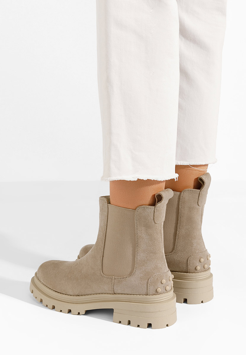 Ženski gležnjari Sallia Bež