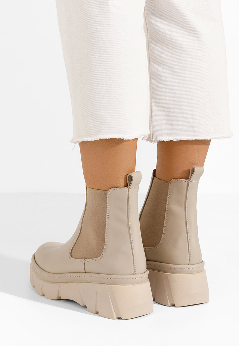 Ženski Chelsea gležnjarji Avelyn Bež