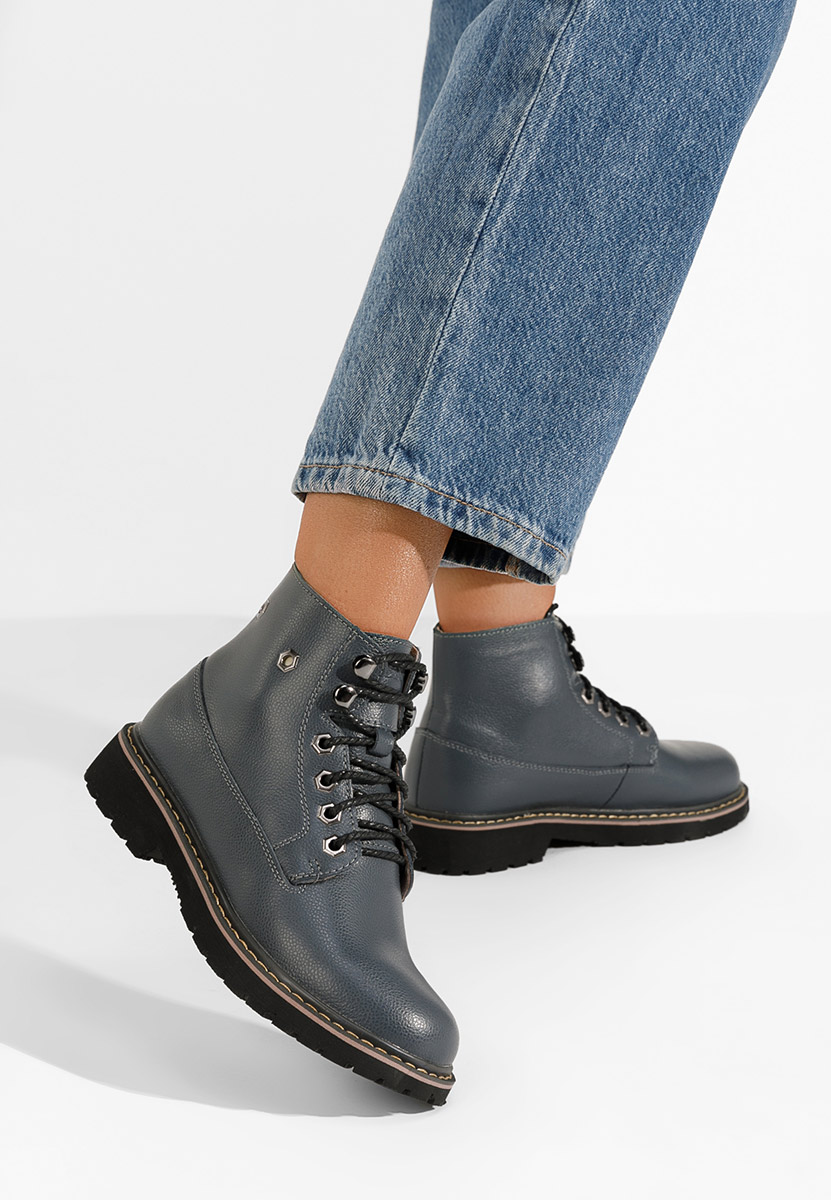 Gležnjarji z vezalkami Arvina Siva