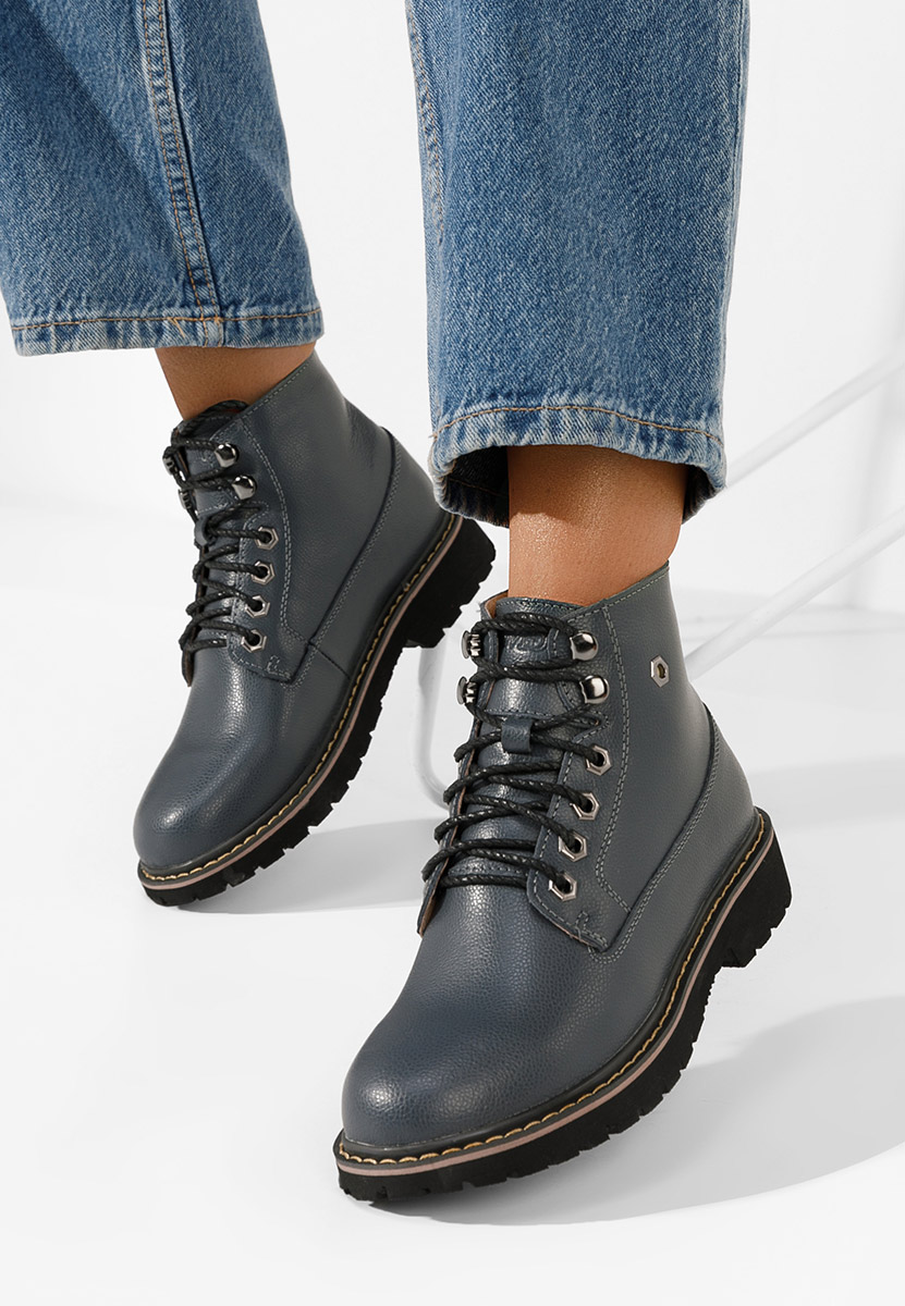 Gležnjarji z vezalkami Arvina Siva