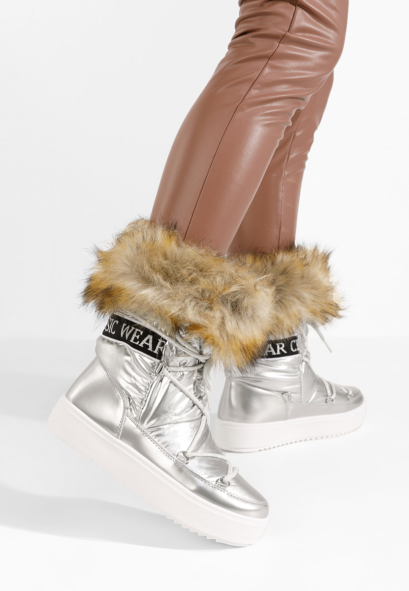 Ženski škornji za sneg Erenya Srebrne