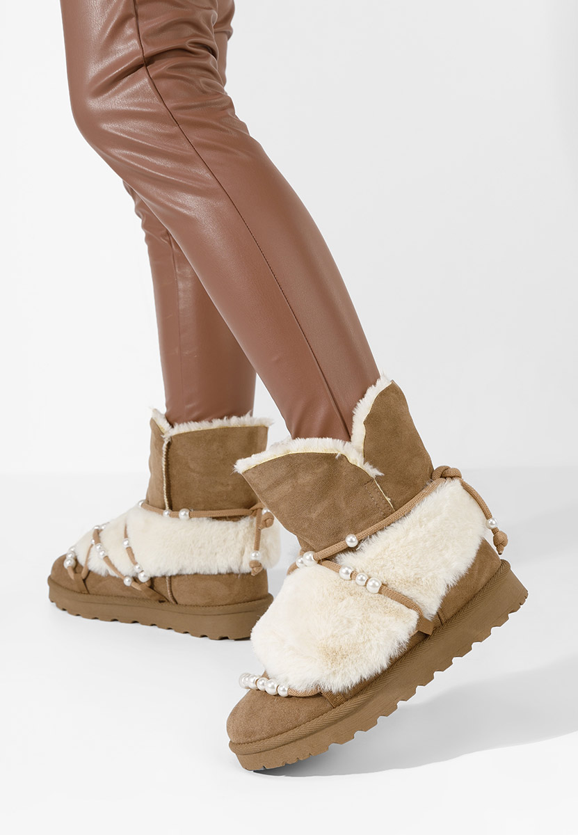 Zimske ženske škornje Belvia Kaki