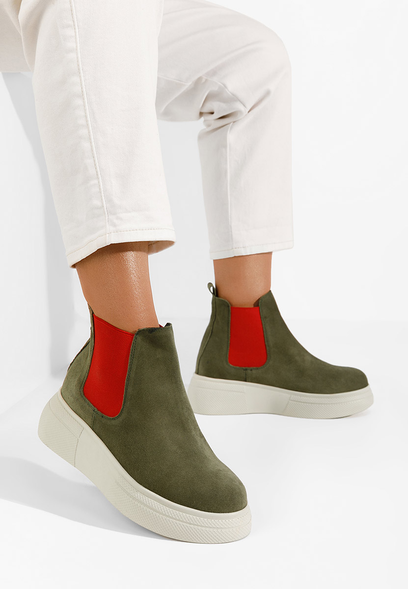 Ženski Chelsea gležnjarji Kisalia V2 Kaki