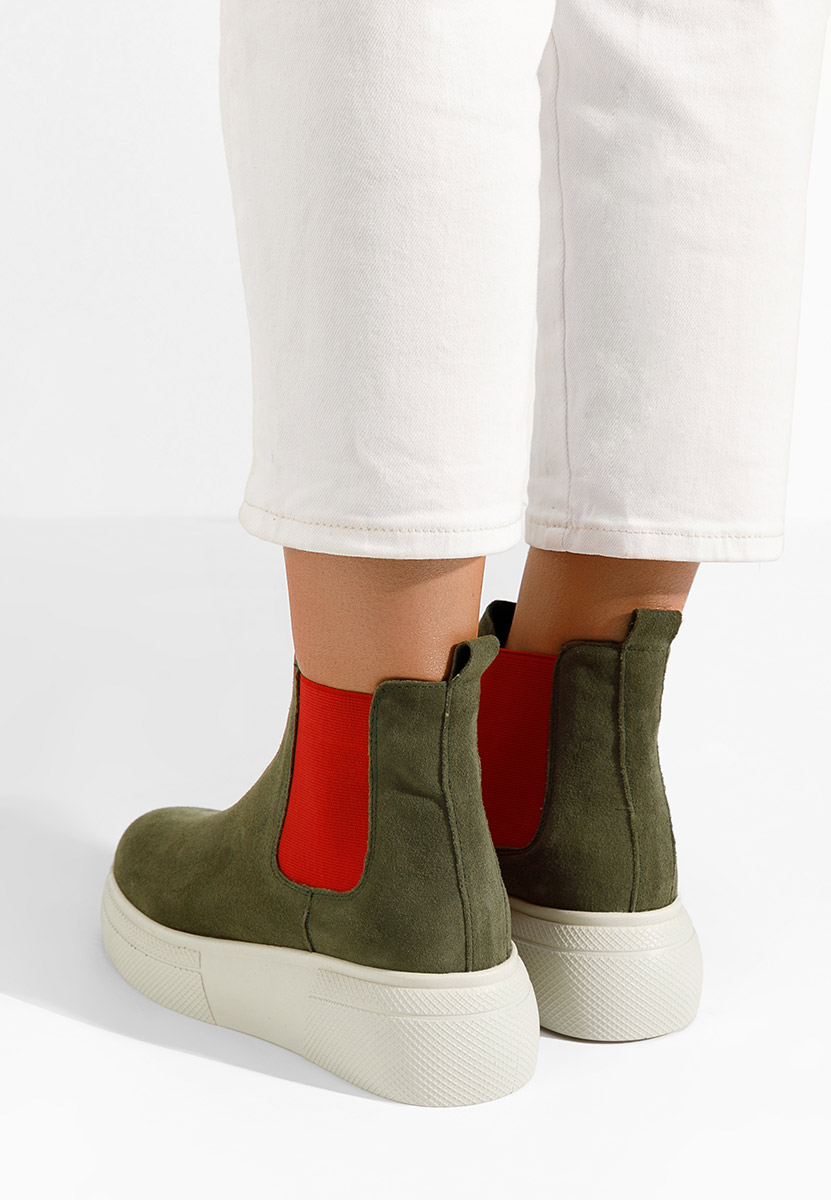 Ženski Chelsea gležnjarji Kisalia V2 Kaki