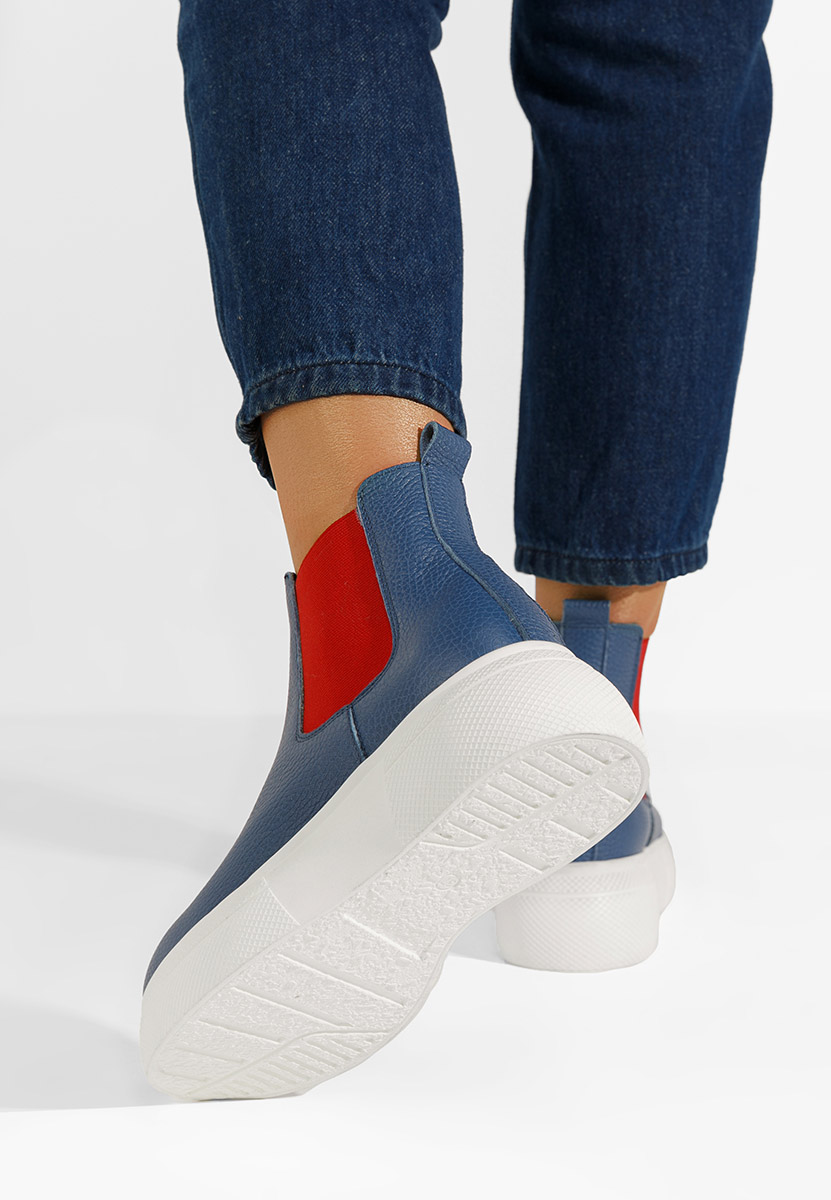 Ženski usnjeni gležnjari Kisalia Modra