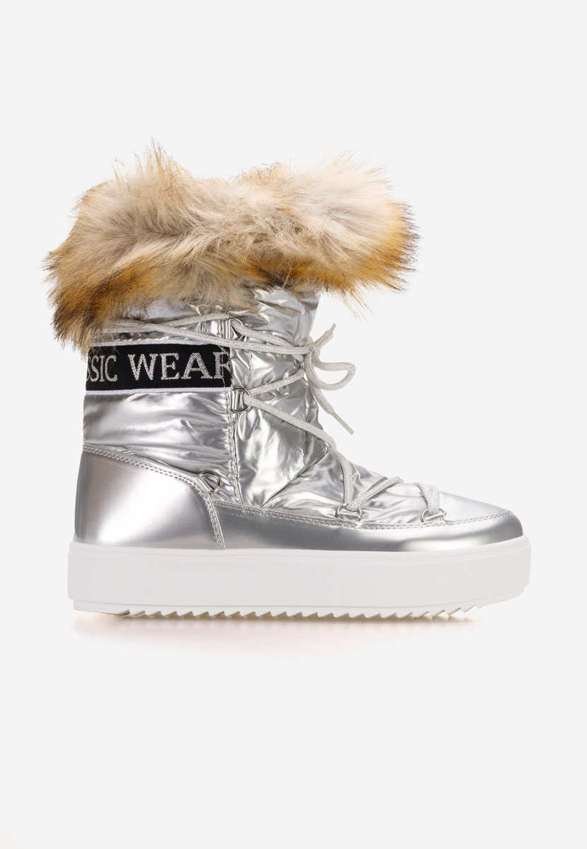 Ženski škornji za sneg Erenya Srebrne