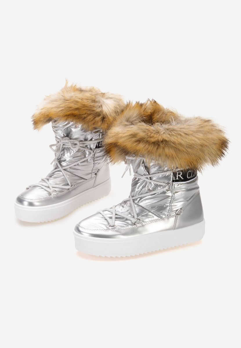 Ženski škornji za sneg Erenya Srebrne