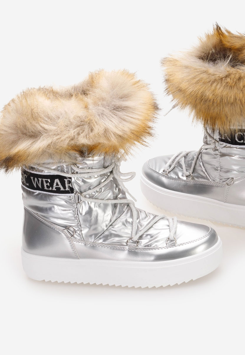 Ženski škornji za sneg Erenya Srebrne