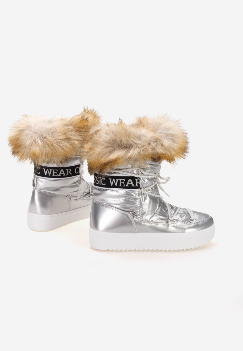 Ženski škornji za sneg Erenya Srebrne