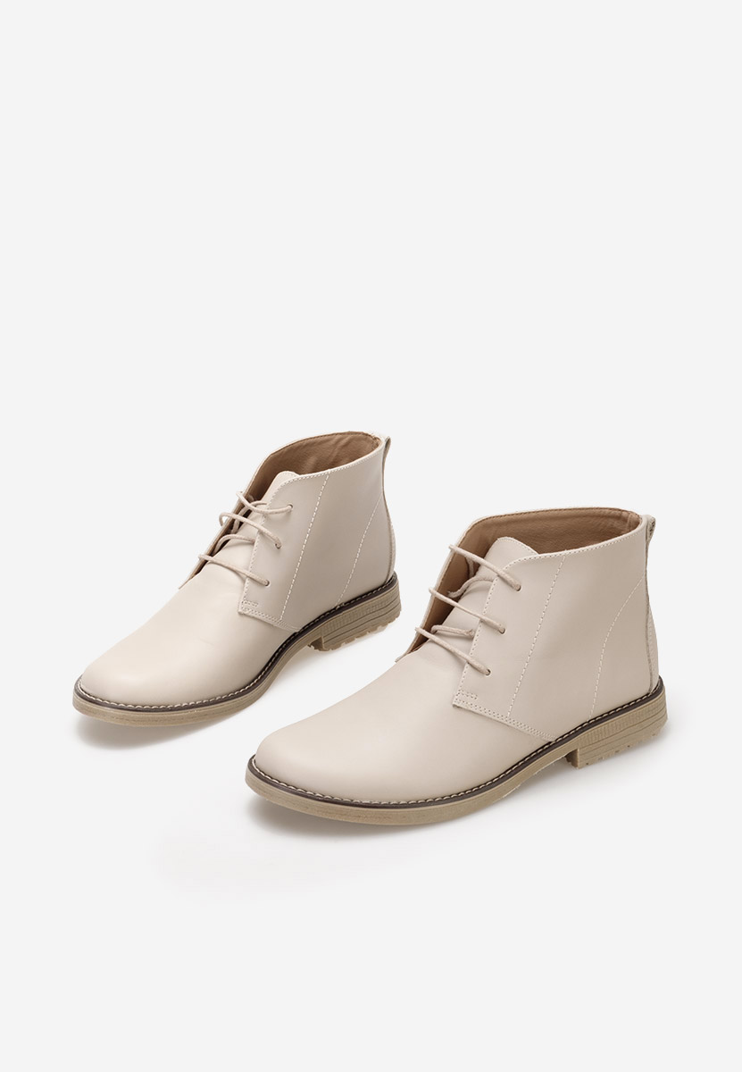 Ženski usnjeni gležnjari Kalisa Bež Ženski usnjeni gležnjari Kalisa Bež