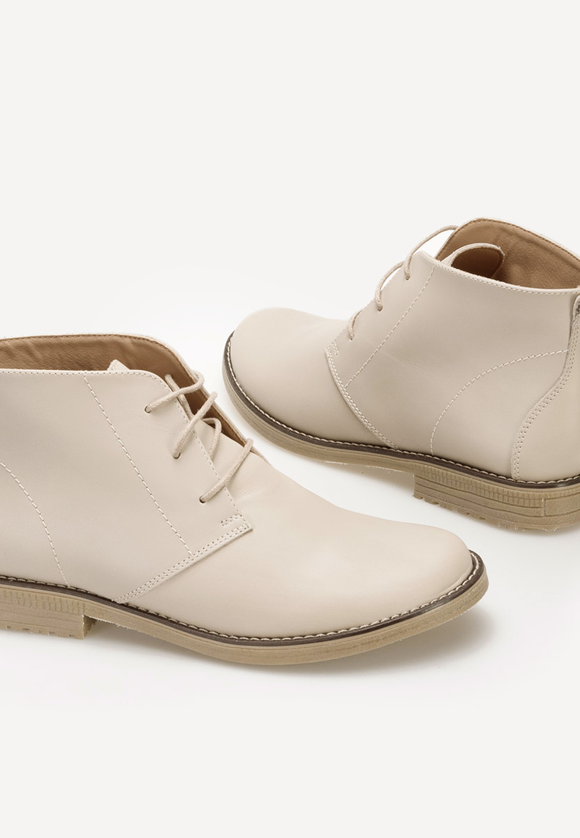 Ženski usnjeni gležnjari Kalisa Bež Ženski usnjeni gležnjari Kalisa Bež