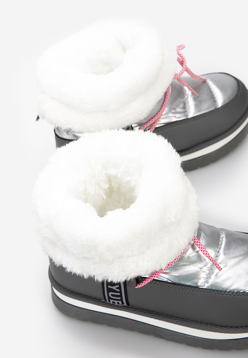 Ženski škornji za sneg Loraeva Srebrne