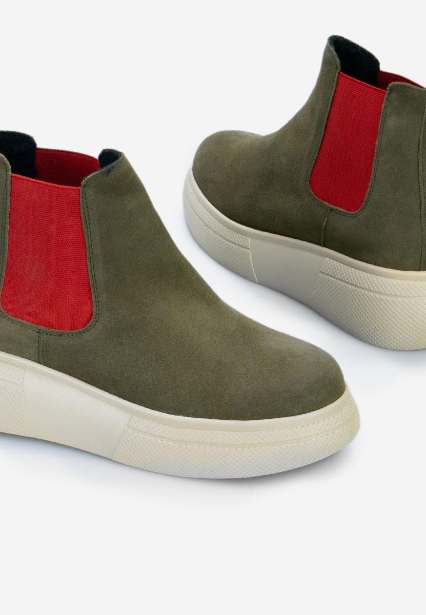 Ženski Chelsea gležnjarji Kisalia V2 Kaki