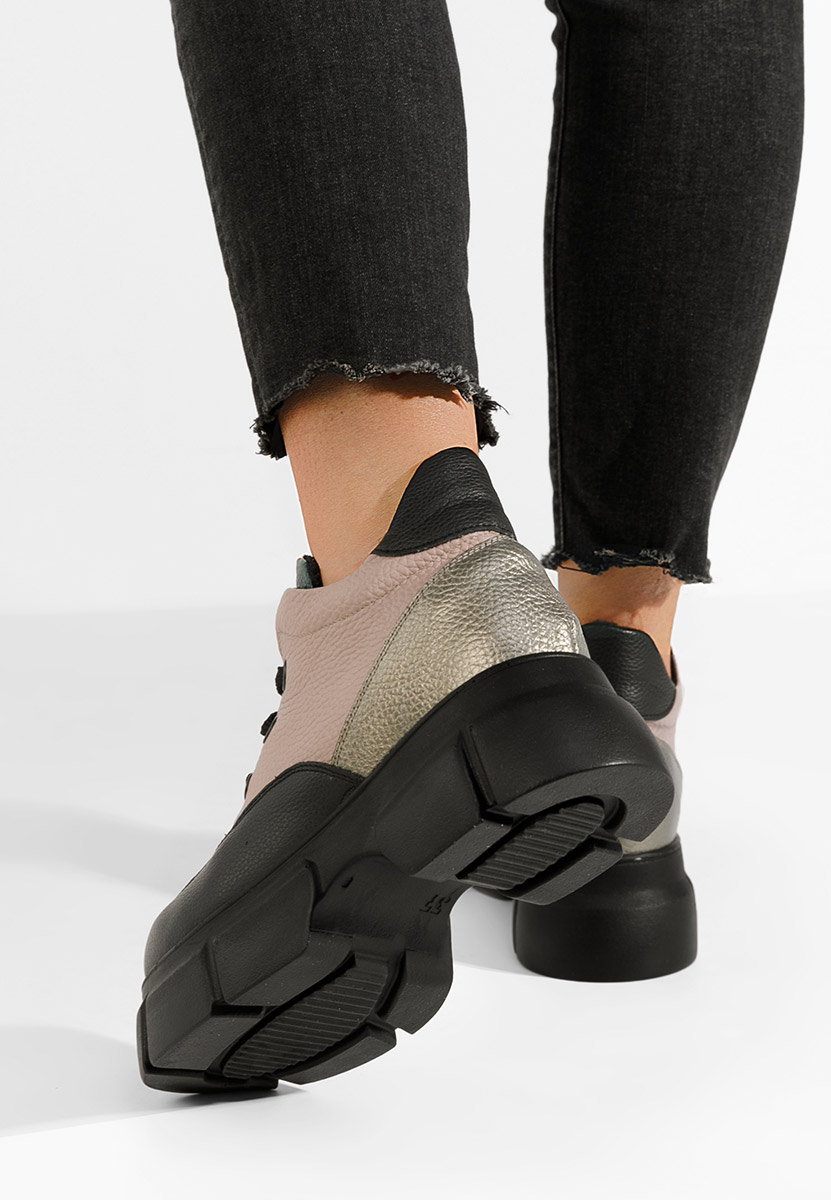 Ženski usnjeni gležnjari Kianna Večbarvno