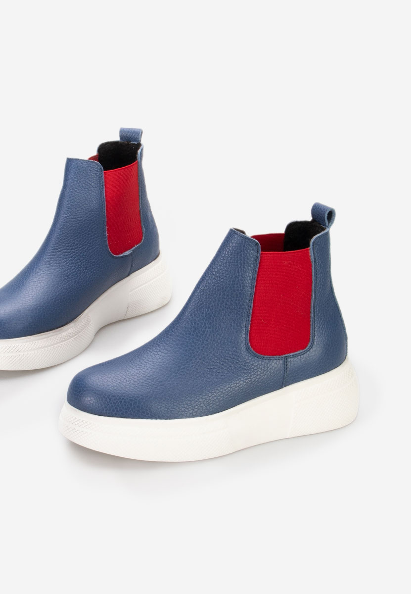 Ženski usnjeni gležnjari Kisalia Modra